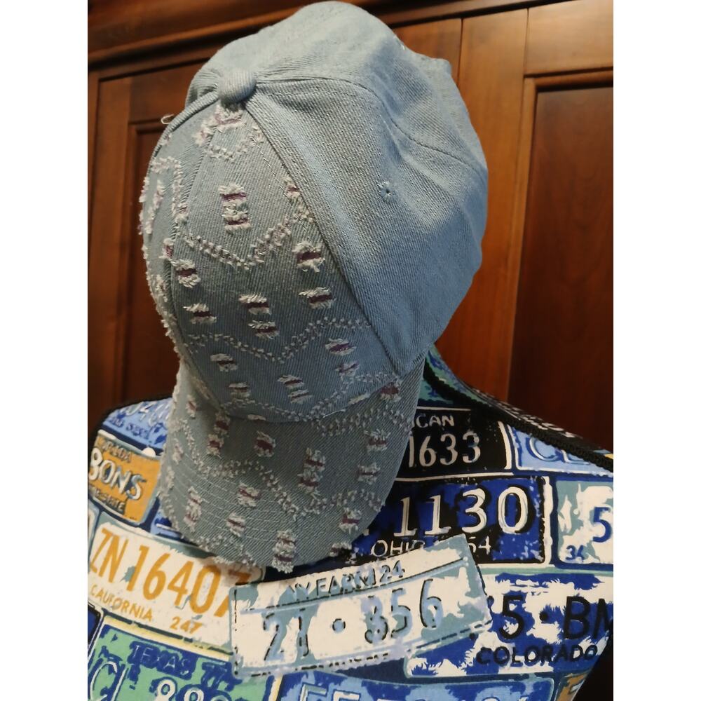unbranded distressed denim hat